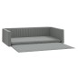 vidaXL Kofferraum-Hundebett Hellgrau 70x45 cm Leinenoptik vidaXL Kofferraum-Hundebett Hellgrau 70x45 cm Leinenoptik