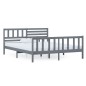 vidaXL Massivholzbett Grau 120x200 cm vidaXL Massivholzbett Grau 120x200 cm