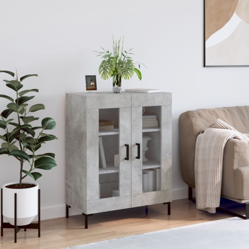 vidaXL Sideboard Betongrau 69,5x34x90 cm Holzwerkstoff vidaXL Sideboard Betongrau 69,5x34x90 cm Holzwerkstoff