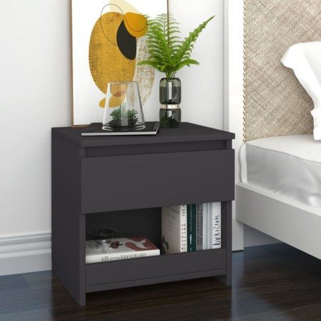 vidaXL Nachttische 2 Stk. Grau 40x30x39 cm Holzwerkstoff