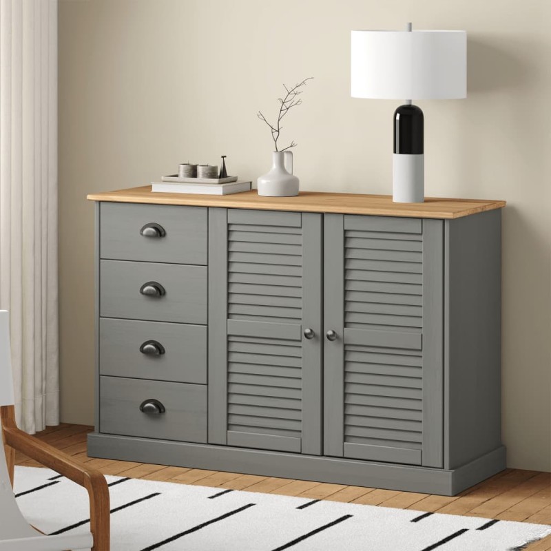 vidaXL Sideboard mit Schubladen VIGO 113x40x75 cm Massivholz Kiefer vidaXL Sideboard mit Schubladen VIGO 113x40x75 cm Massivholz Kiefer