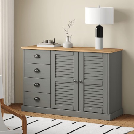 vidaXL Sideboard mit Schubladen VIGO 113x40x75 cm Massivholz Kiefer
