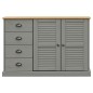 vidaXL Sideboard mit Schubladen VIGO 113x40x75 cm Massivholz Kiefer vidaXL Sideboard mit Schubladen VIGO 113x40x75 cm Massivholz Kiefer