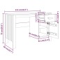 vidaXL Schreibtisch HAMAR Dunkelgrau 113x50x75 cm Massivholz Kiefer vidaXL Schreibtisch HAMAR Dunkelgrau 113x50x75 cm Massivholz Kiefer