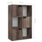 vidaXL Bücherregal Räuchereiche 60x27,5x88 cm Holzwerkstoff vidaXL Bücherregal Räuchereiche 60x27,5x88 cm Holzwerkstoff