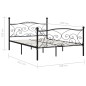 vidaXL Bettgestell mit Lattenrost Schwarz Metall 160 × 200 cm vidaXL Bettgestell mit Lattenrost Schwarz Metall 160 × 200 cm