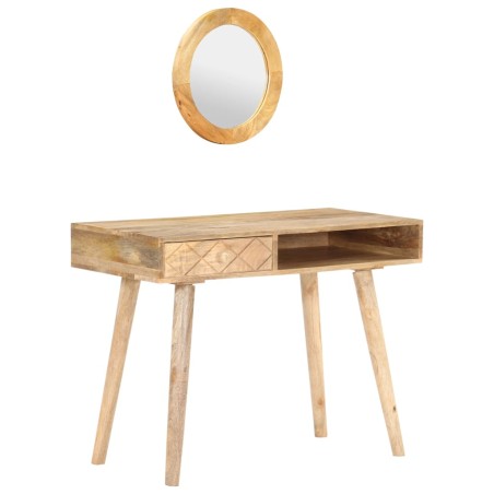 vidaXL Schminktisch 100x50x76 cm Mango Massivholz 