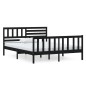 vidaXL Massivholzbett Schwarz 120x190 cm vidaXL Massivholzbett Schwarz 120x190 cm