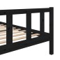 vidaXL Massivholzbett Schwarz 120x190 cm vidaXL Massivholzbett Schwarz 120x190 cm