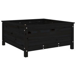 vidaXL Pflanzkübel Schwarz 82,5x82,5x39 cm Massivholz Kiefer
