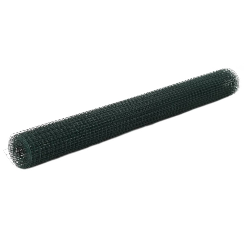 vidaXL Drahtzaun Stahl mit PVC-Beschichtung 25x1,5 m Grün vidaXL Drahtzaun Stahl mit PVC-Beschichtung 25x1,5 m Grün