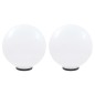 LED-Gartenleuchten 2 Stk. Kugelförmig 50 cm PMMA LED-Gartenleuchten 2 Stk. Kugelförmig 50 cm PMMA
