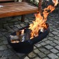 Esschert Design Feuerschale Schräglage Schwarz Stahl FF402 Esschert Design Feuerschale Schräglage Schwarz Stahl FF402