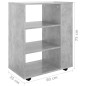 vidaXL Rollschrank Betongrau 60x35x75 cm Holzwerkstoff vidaXL Rollschrank Betongrau 60x35x75 cm Holzwerkstoff