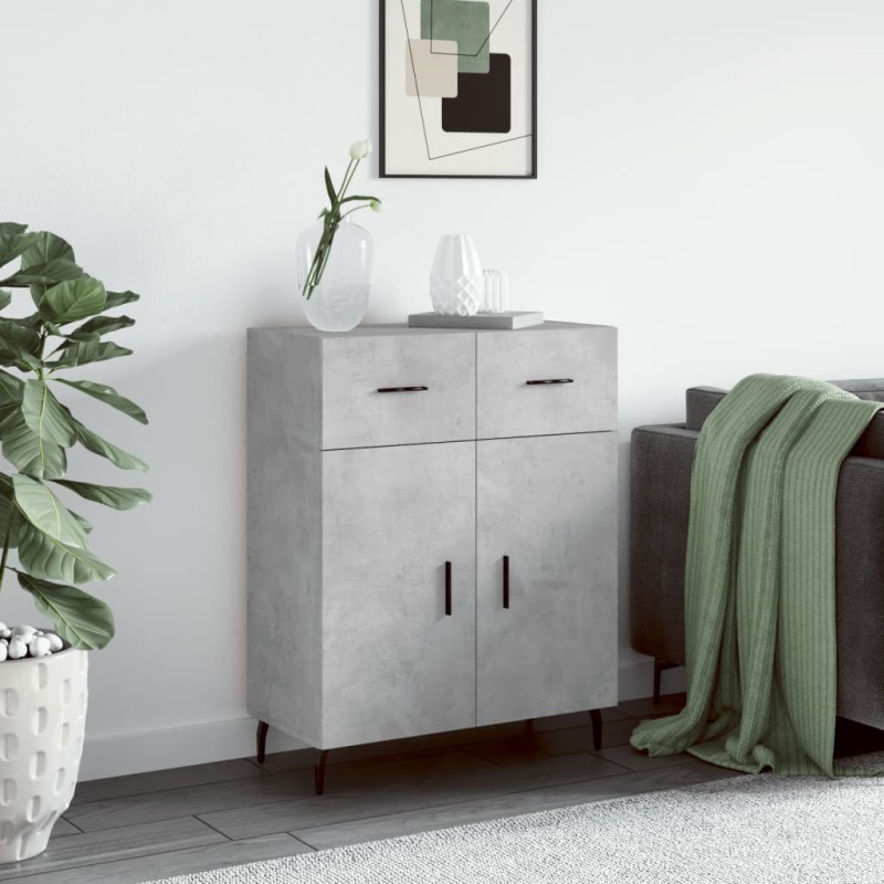 vidaXL Sideboard Betongrau 69,5x34x90 cm Holzwerkstoff vidaXL Sideboard Betongrau 69,5x34x90 cm Holzwerkstoff