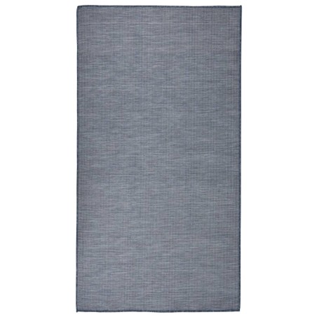 vidaXL Outdoor-Teppich Flachgewebe 80x150 cm Blau
