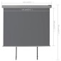 vidaXL Balkon-Seitenmarkise Multifunktional 150x200 cm Grau vidaXL Balkon-Seitenmarkise Multifunktional 150x200 cm Grau