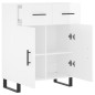 vidaXL Sideboard Hochglanz-Weiß 69,5x34x90 cm Holzwerkstoff vidaXL Sideboard Hochglanz-Weiß 69,5x34x90 cm Holzwerkstoff