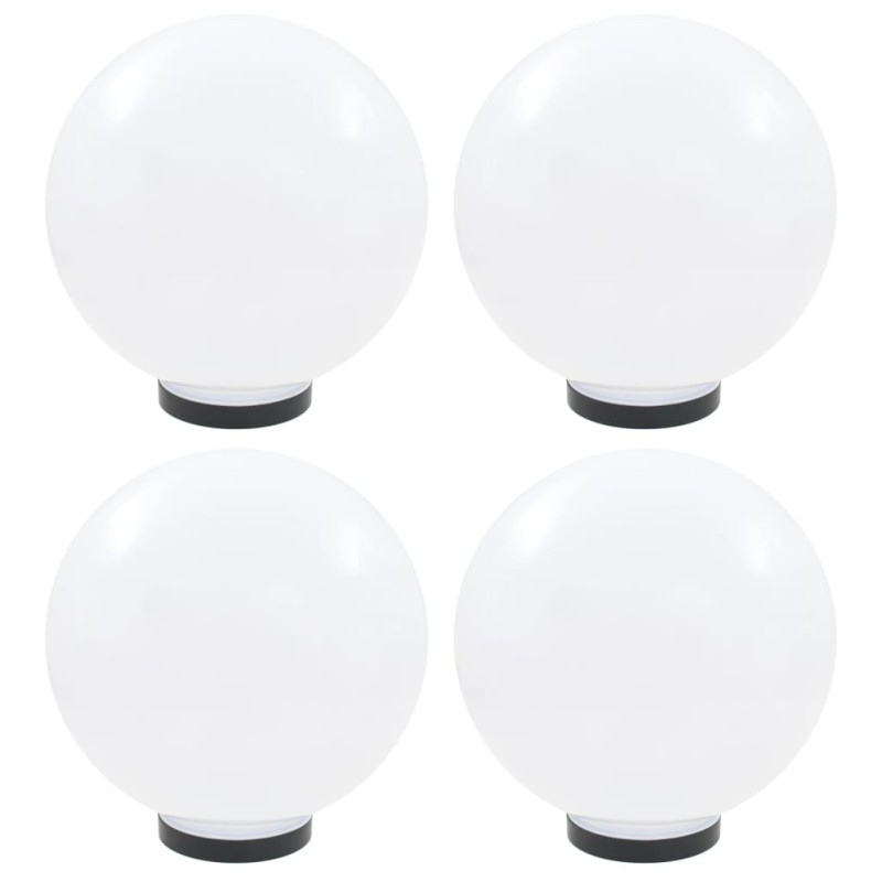 LED-Gartenleuchten 4 Stk. Kugelförmig 30 cm PMMA LED-Gartenleuchten 4 Stk. Kugelförmig 30 cm PMMA