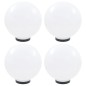 LED-Gartenleuchten 4 Stk. Kugelförmig 30 cm PMMA LED-Gartenleuchten 4 Stk. Kugelförmig 30 cm PMMA