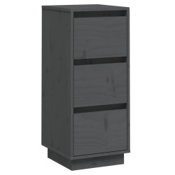 vidaXL Sideboard Grau 32x34x75 cm Massivholz Kiefer