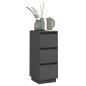 vidaXL Sideboard Grau 32x34x75 cm Massivholz Kiefer vidaXL Sideboard Grau 32x34x75 cm Massivholz Kiefer