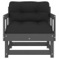 vidaXL Gartenstühle mit Kissen 2 Stk. Grau Massivholz Kiefer vidaXL Gartenstühle mit Kissen 2 Stk. Grau Massivholz Kiefer