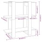 vidaXL Bücherregal/Raumteiler Sonoma-Eiche 80x30x87 cm vidaXL Bücherregal/Raumteiler Sonoma-Eiche 80x30x87 cm