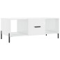 vidaXL Couchtisch Hochglanz-Weiß 102x50x40 cm Holzwerkstoff vidaXL Couchtisch Hochglanz-Weiß 102x50x40 cm Holzwerkstoff