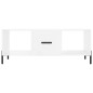 vidaXL Couchtisch Hochglanz-Weiß 102x50x40 cm Holzwerkstoff vidaXL Couchtisch Hochglanz-Weiß 102x50x40 cm Holzwerkstoff