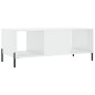 vidaXL Couchtisch Hochglanz-Weiß 102x50x40 cm Holzwerkstoff vidaXL Couchtisch Hochglanz-Weiß 102x50x40 cm Holzwerkstoff