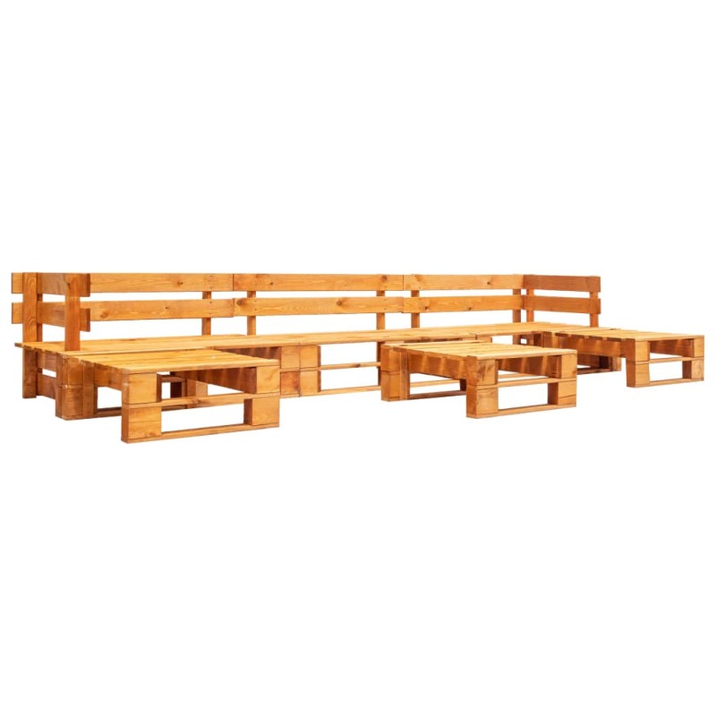 vidaXL 6-tlg. Garten-Lounge-Set aus Paletten Holz Honigbraun vidaXL 6-tlg. Garten-Lounge-Set aus Paletten Holz Honigbraun