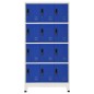 vidaXL Schließfachschrank Grau und Blau 90x45x180 cm Stahl vidaXL Schließfachschrank Grau und Blau 90x45x180 cm Stahl
