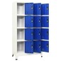 vidaXL Schließfachschrank Grau und Blau 90x45x180 cm Stahl vidaXL Schließfachschrank Grau und Blau 90x45x180 cm Stahl