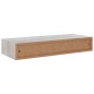 vidaXL Wandregale mit Schubladen 2 Stk. Betongrau 60x23,5x10 cm MDF vidaXL Wandregale mit Schubladen 2 Stk. Betongrau 60x23,5x10 cm MDF
