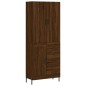 Highboard Braun Eichen-Optik 69,5x34x180 cm Holzwerkstoff Highboard Braun Eichen-Optik 69,5x34x180 cm Holzwerkstoff