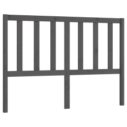 vidaXL Kopfteil Grau 126x4x100 cm Massivholz Kiefer