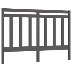 vidaXL Kopfteil Grau 126x4x100 cm Massivholz Kiefer