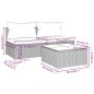 vidaXL 3-tlg. Garten-Lounge-Set mit Kissen Poly Rattan Grau vidaXL 3-tlg. Garten-Lounge-Set mit Kissen Poly Rattan Grau