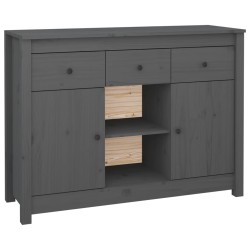 vidaXL Sideboard Grau 100x35x74,5 cm Massivholz Kiefer