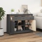 vidaXL Sideboard Grau 100x35x74,5 cm Massivholz Kiefer vidaXL Sideboard Grau 100x35x74,5 cm Massivholz Kiefer
