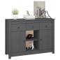 vidaXL Sideboard Grau 100x35x74,5 cm Massivholz Kiefer vidaXL Sideboard Grau 100x35x74,5 cm Massivholz Kiefer