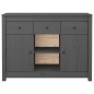 vidaXL Sideboard Grau 100x35x74,5 cm Massivholz Kiefer vidaXL Sideboard Grau 100x35x74,5 cm Massivholz Kiefer