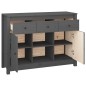 vidaXL Sideboard Grau 100x35x74,5 cm Massivholz Kiefer vidaXL Sideboard Grau 100x35x74,5 cm Massivholz Kiefer