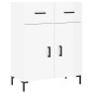 vidaXL Sideboard Hochglanz-Weiß 69,5x34x90 cm Holzwerkstoff vidaXL Sideboard Hochglanz-Weiß 69,5x34x90 cm Holzwerkstoff