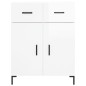 vidaXL Sideboard Hochglanz-Weiß 69,5x34x90 cm Holzwerkstoff vidaXL Sideboard Hochglanz-Weiß 69,5x34x90 cm Holzwerkstoff