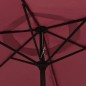 vidaXL Sonnenschirm mit LED-Leuchten und Stahlmast 300 cm Bordeauxrot vidaXL Sonnenschirm mit LED-Leuchten und Stahlmast 300 cm Bordeauxrot