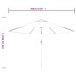 vidaXL Sonnenschirm mit LED-Leuchten und Stahlmast 300 cm Bordeauxrot vidaXL Sonnenschirm mit LED-Leuchten und Stahlmast 300 cm Bordeauxrot