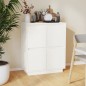 vidaXL Sideboard Weiß 60x34x75 cm Massivholz Kiefer vidaXL Sideboard Weiß 60x34x75 cm Massivholz Kiefer