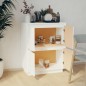 vidaXL Sideboard Weiß 60x34x75 cm Massivholz Kiefer vidaXL Sideboard Weiß 60x34x75 cm Massivholz Kiefer